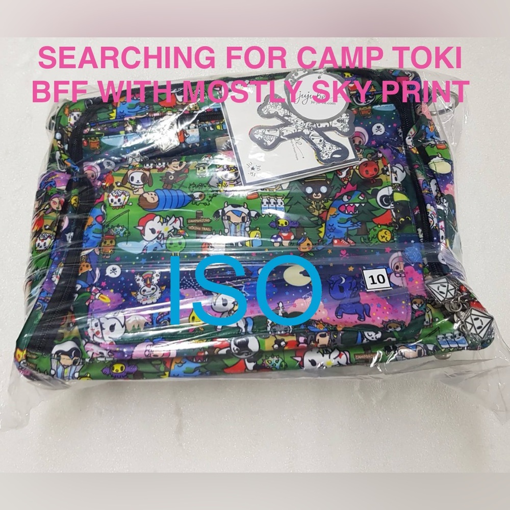 👀 ISO- do not buy! IN SEARCH OF JUJUBE TOKIDOKI CAMP TOKI BFF WITH SKY PRINT
